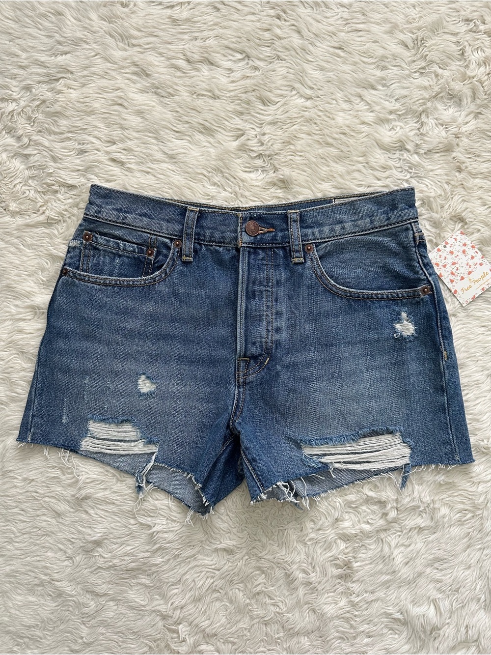 Free People We The Free Sophia Shorts Denim Cut Off Byron Bay Sz 27 NWT New
